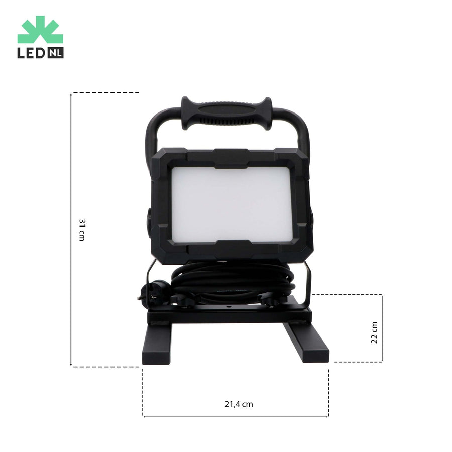 LED's Work Professionele LED Bouwlamp 4500 - Rough Service Tested - 5 meter snoer - 50W - IP65 Bouwlampen led.gl
