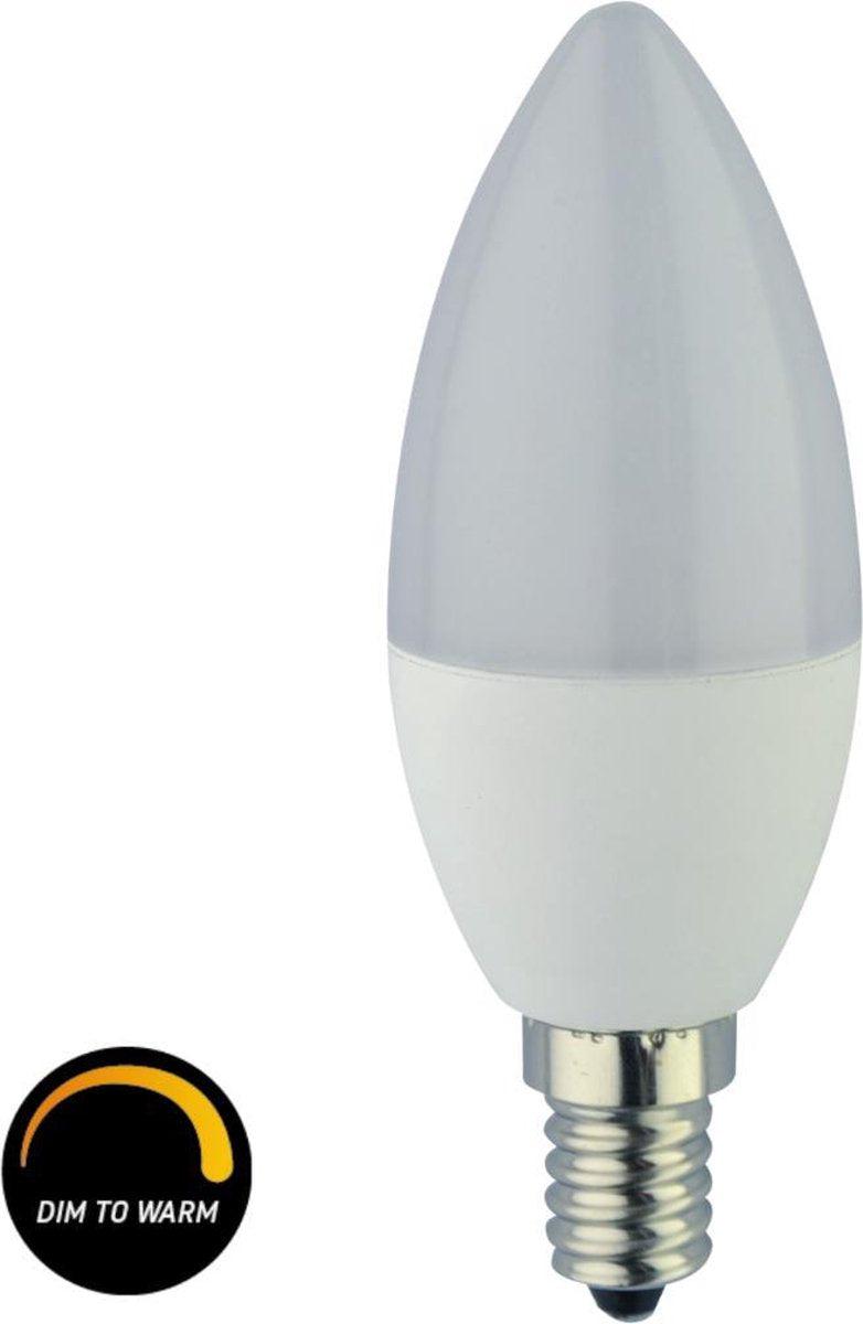 Proventa Dimbare LED Lamp E14 - Lichtkleur dimbaar naar extra warm wit licht - 1 x Kaars lamp Lichtbronnen led.gl
