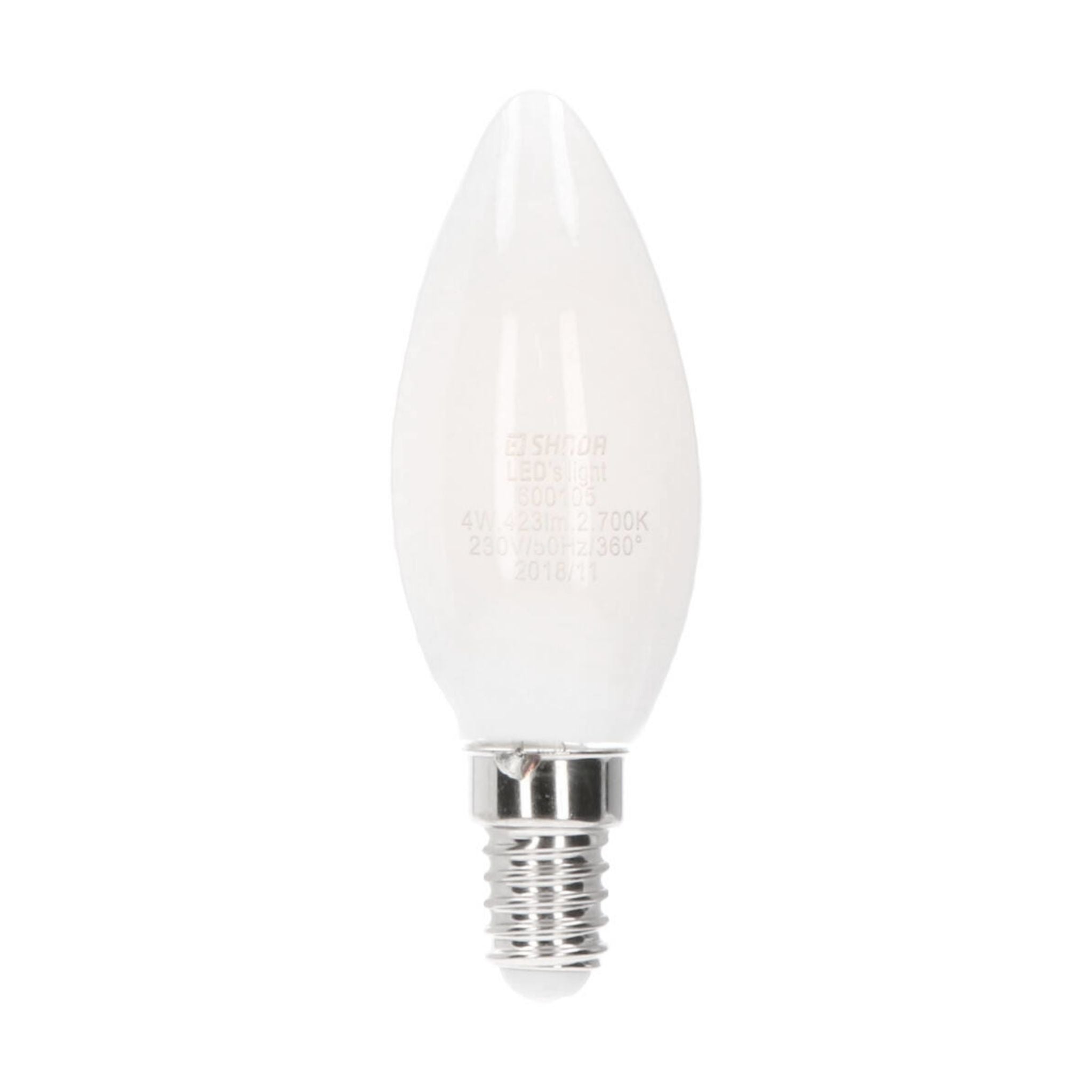 Proventa LongLife LED kaarslamp met mat witte afwerking - E14 fitting - _ 35 mm - 1 x led lamp Lichtbronnen led.gl