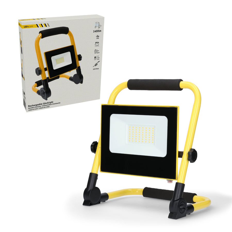 LED's Work Bouwlamp 1400 - Inklapbaar & Draaibaar - Stof- en waterbestendig - 20W Werklampen led.gl