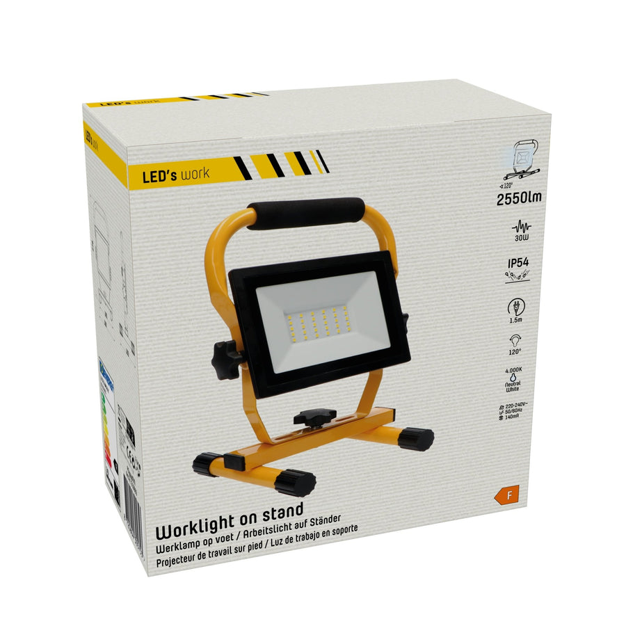 LED's Work 30W LED Werklamp Bouwlamp - Inklapbaar & Draaibaar - Stof- en waterbestendig - 2550 lm Lichtbronnen led.gl