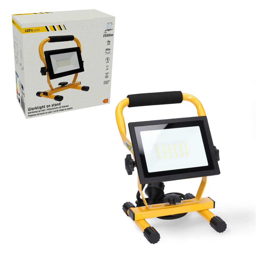 LED's Work 30W LED Werklamp Bouwlamp - Inklapbaar & Draaibaar - Stof- en waterbestendig - 2550 lm Lichtbronnen led.gl