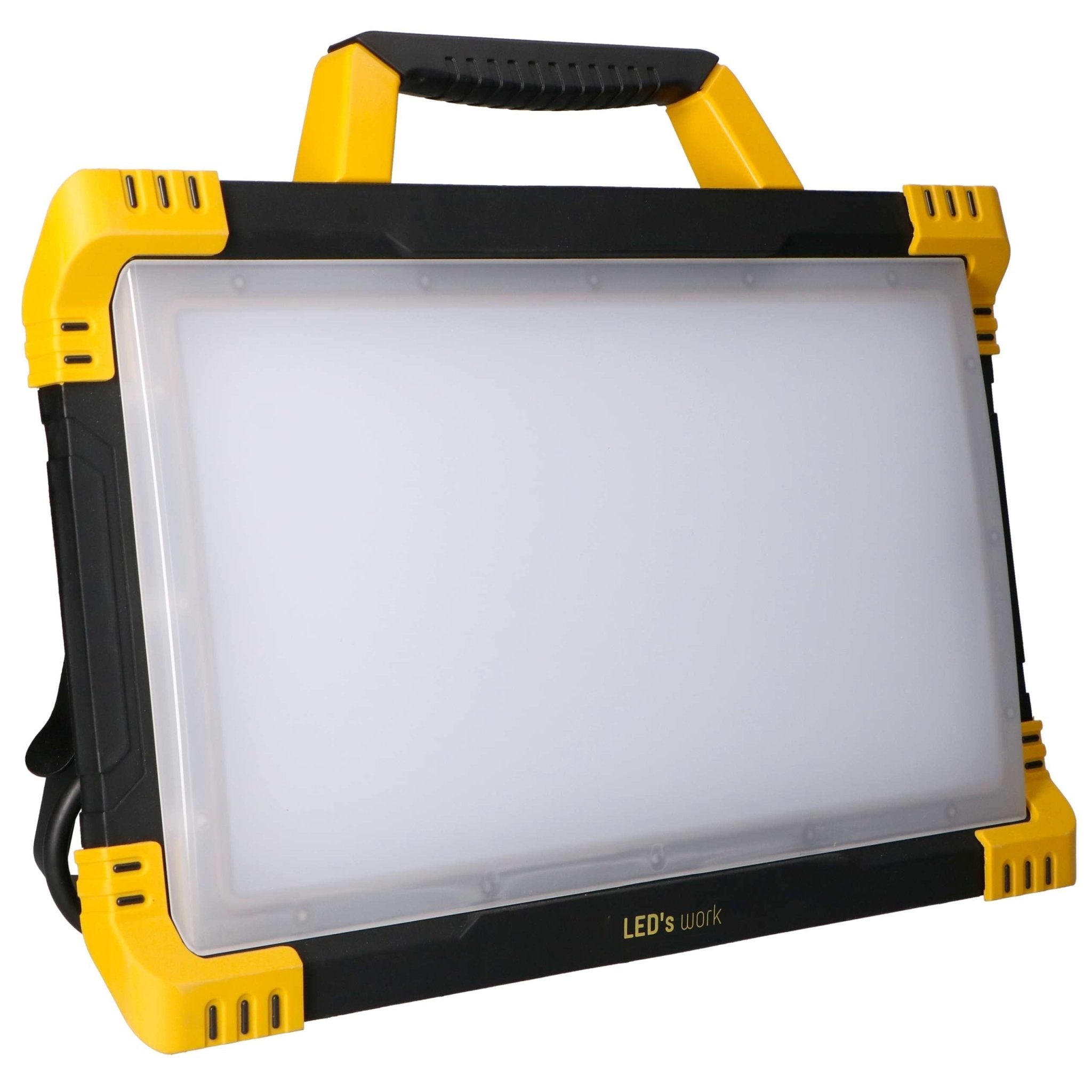 LED's Work Bouwlamp 9200 - 2 extra stopcontacten - 5 meter snoer - IP54 water- en stofbestendig Bouwlampen led.gl