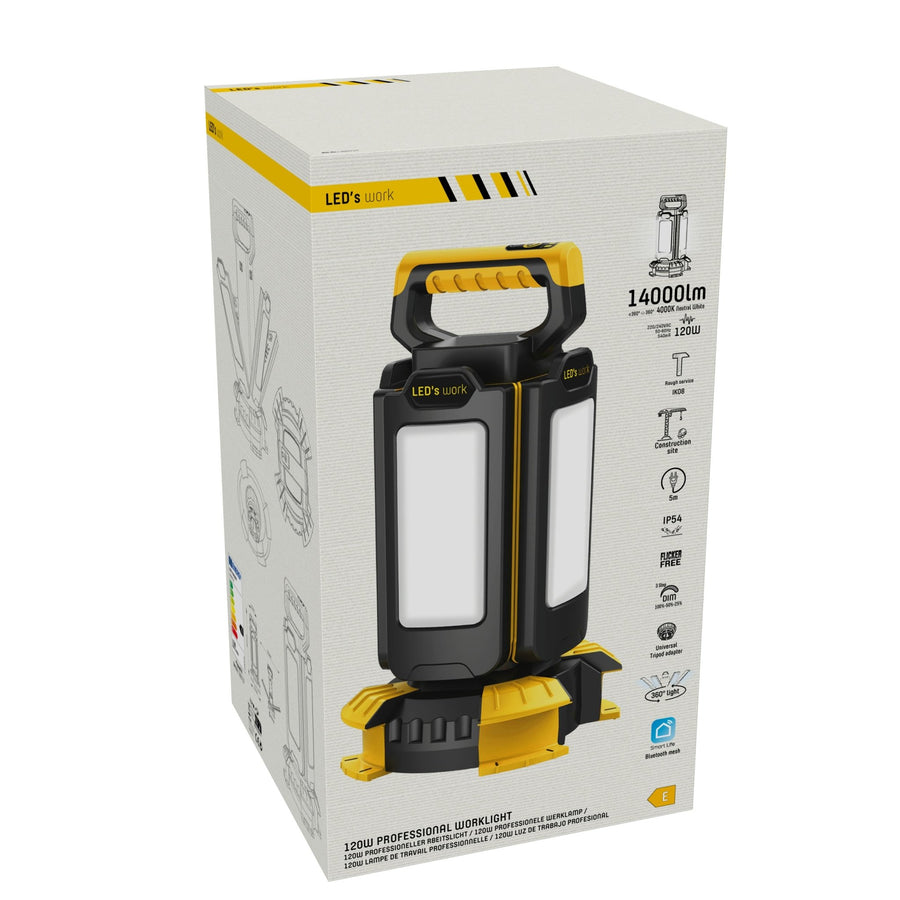 LED's Work NovaLight Bouwlamp 14000 - 4 lichtpunten - Dimbaar - IP54 waterdicht en stofdicht Bouwlampen led.gl