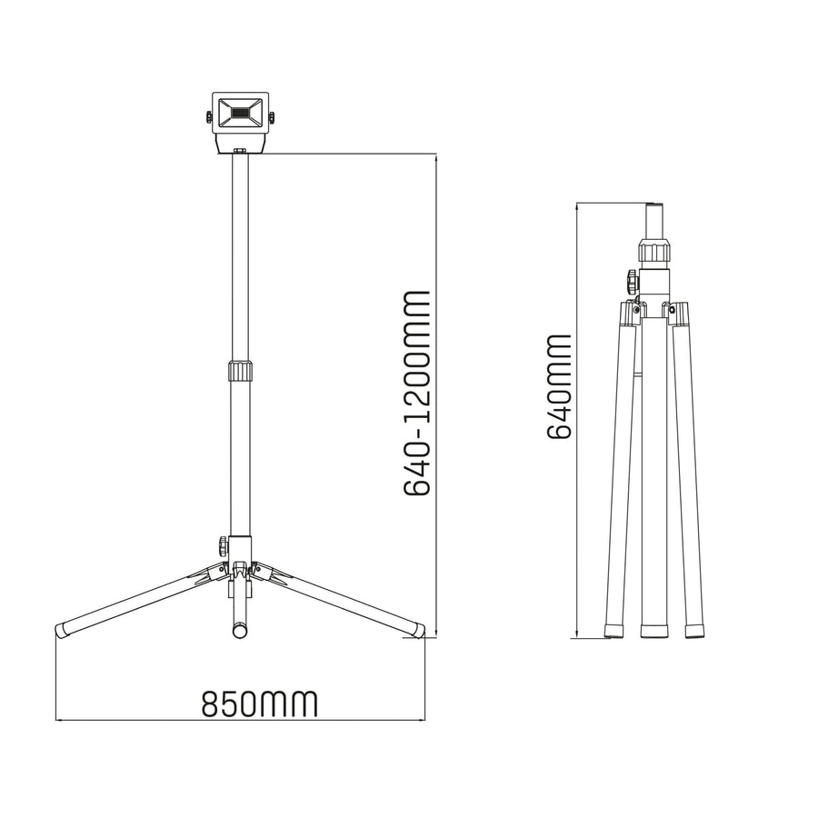 ProWork Tripod LED werklamp op statief - In hoogte verstelbaar - 1060 lm Lichtbronnen led.gl