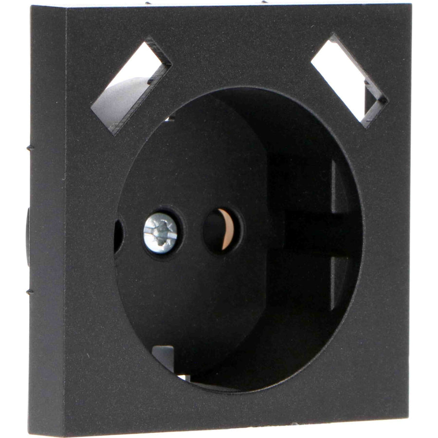 Reflex Inlegplaat voor wandcontactdoos met 2 USB - Zwart Stekkers led.gl