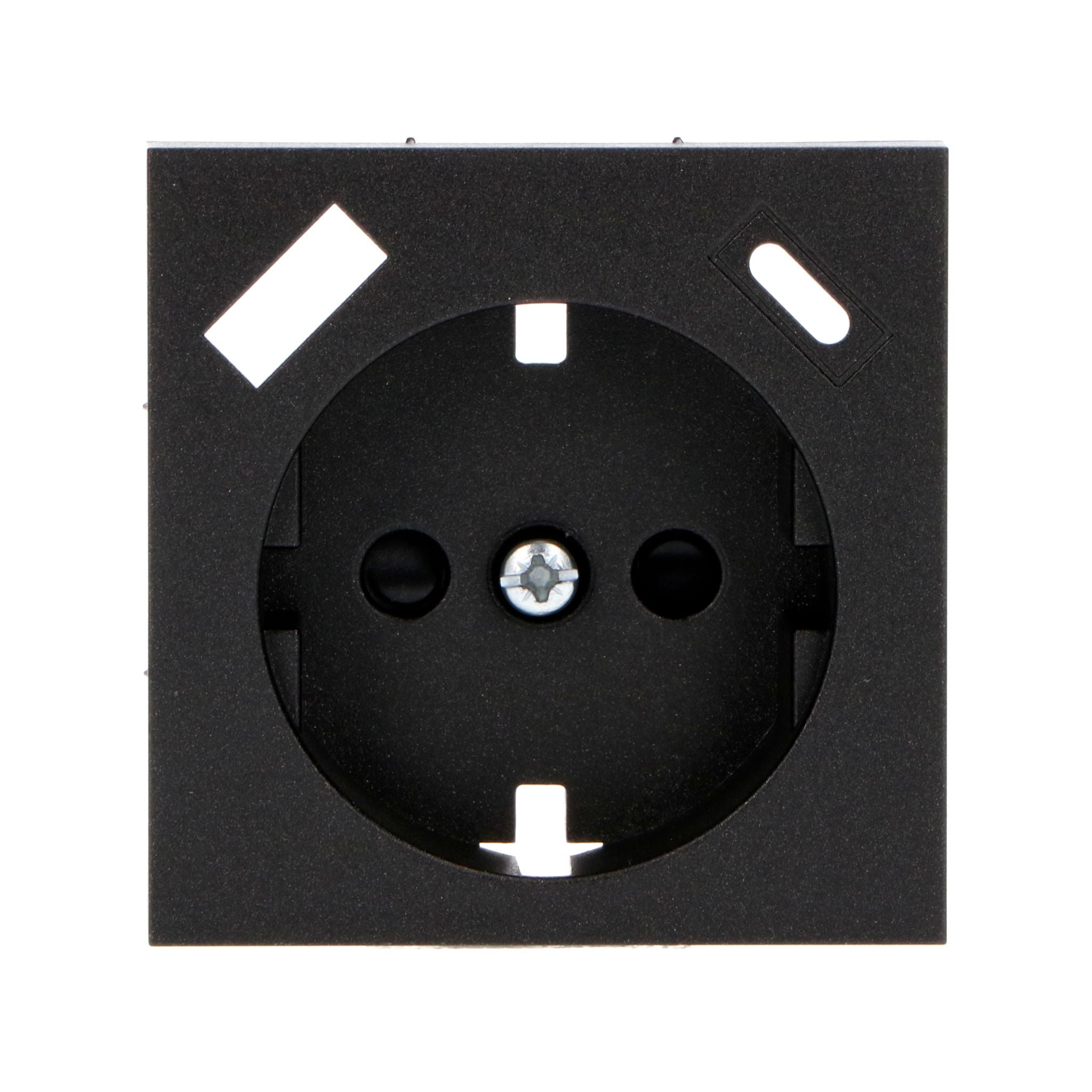 Reflex Inlegplaat voor wandcontactdoos met USB-C & USB - Zwart Stekkers led.gl