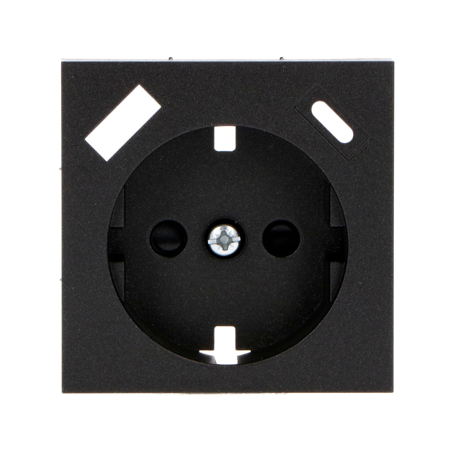 Reflex Inlegplaat voor wandcontactdoos met USB-C & USB - Zwart Stekkers led.gl