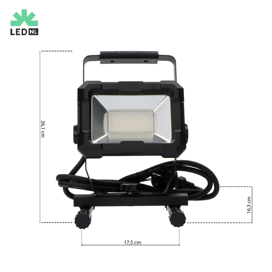 LED's Work Werklamp 2400 - Robuuste behuizing - Extra sterk snoer 150 cm - IP65 waterdicht - 30W Werklampen led.gl