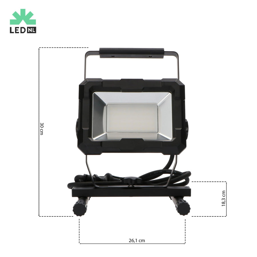 LED's Work Werklamp 4000 - Robuuste behuizing - Extra sterk snoer 150 cm - IP65 waterdicht - 50W Werklampen led.gl