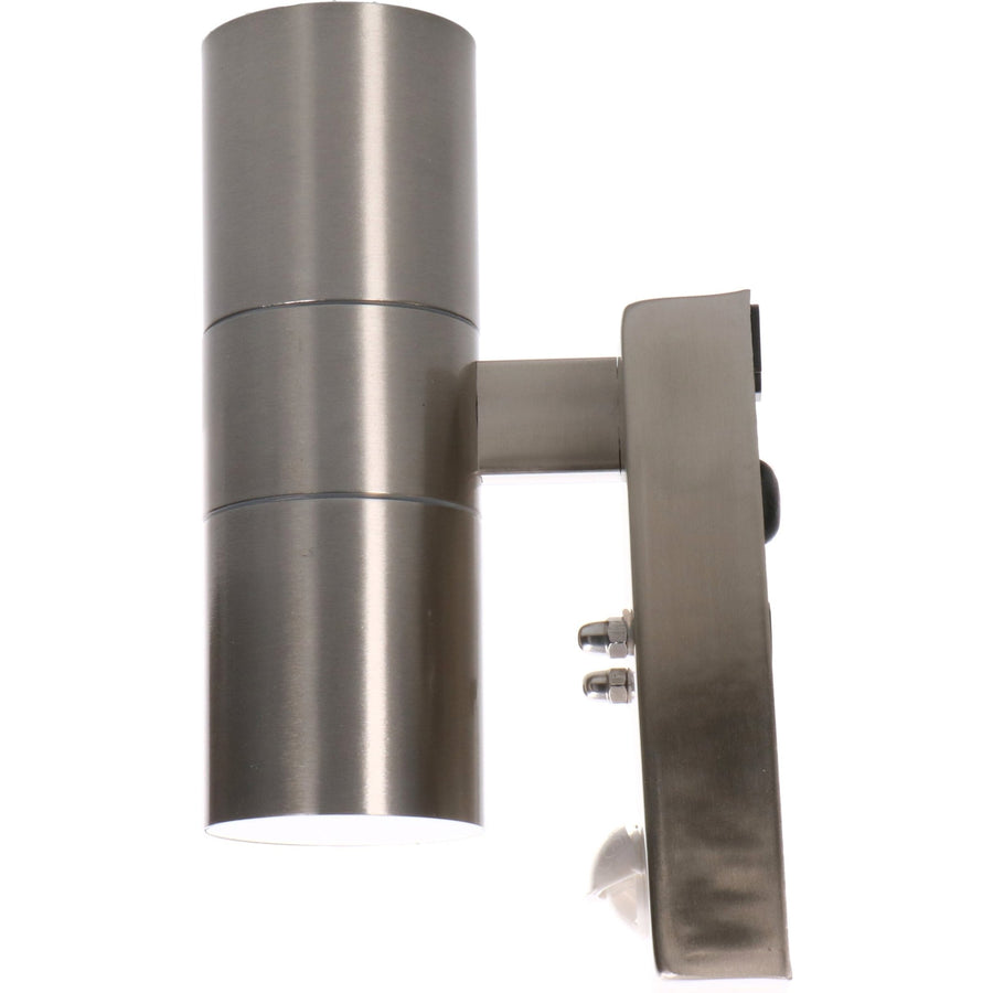 LED's Light RVS LED Buitenlamp met Bewegingssensor - 2 lichts up & down - IP44 - Zilver Buitenlampen led.gl