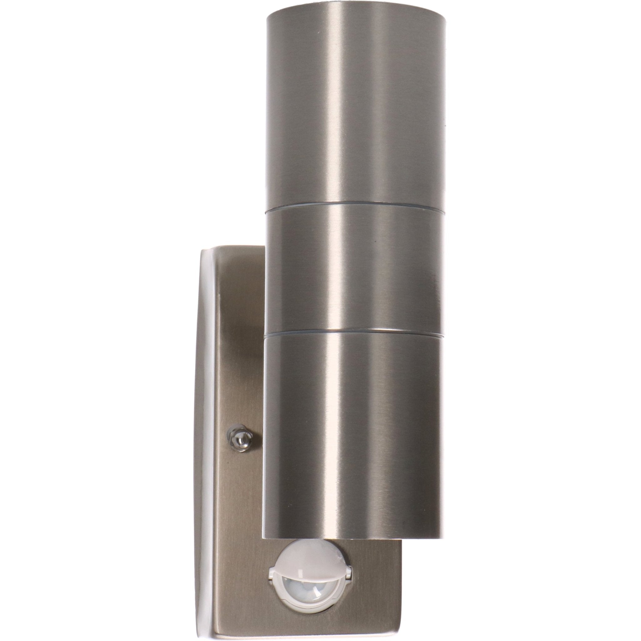 LED's Light RVS LED Buitenlamp met Bewegingssensor - 2 lichts up & down - IP44 - Zilver Buitenlampen led.gl