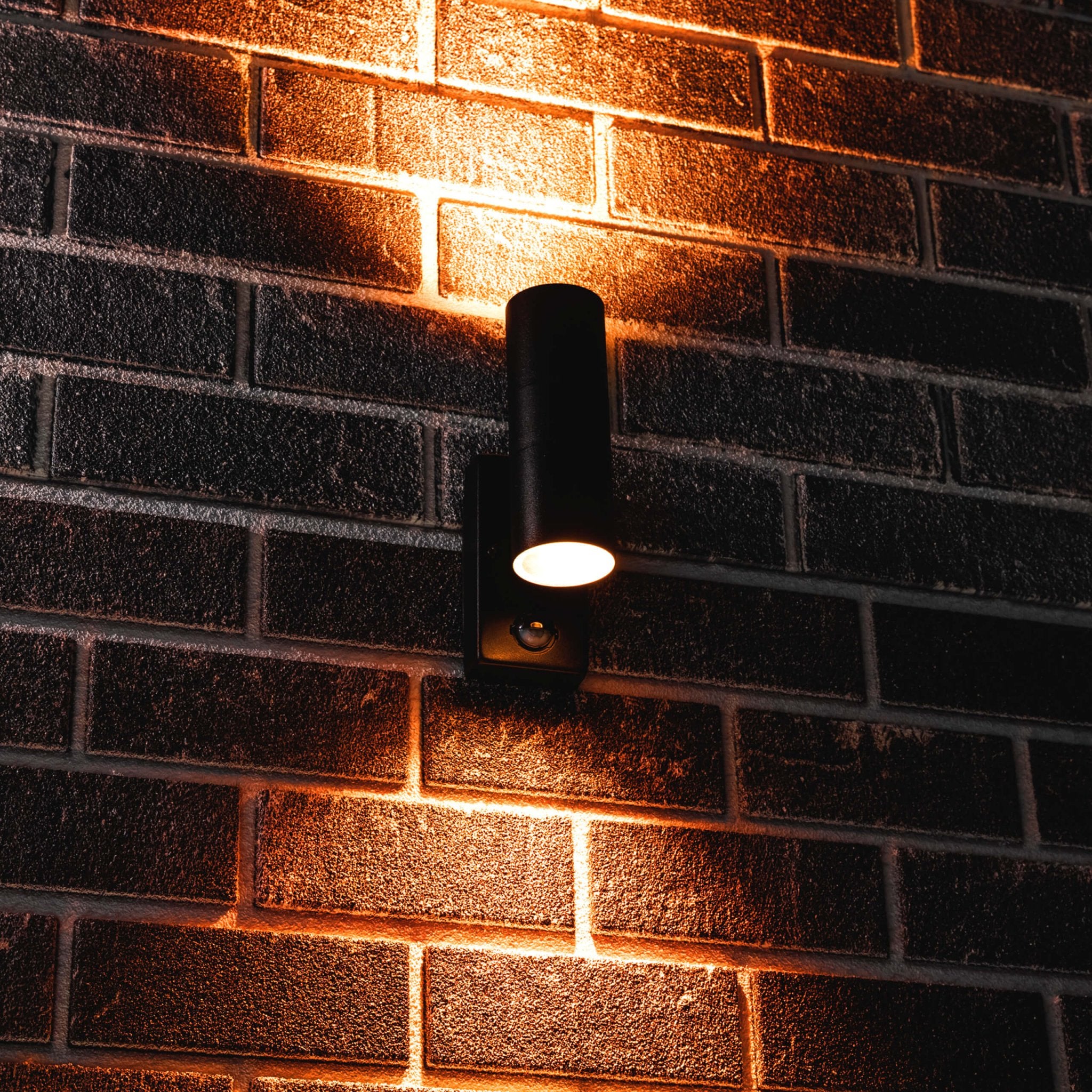 LED's Light RVS LED Buitenlamp met Bewegingssensor - 2 lichts up & down - IP44 - Zwart Buitenlampen led.gl