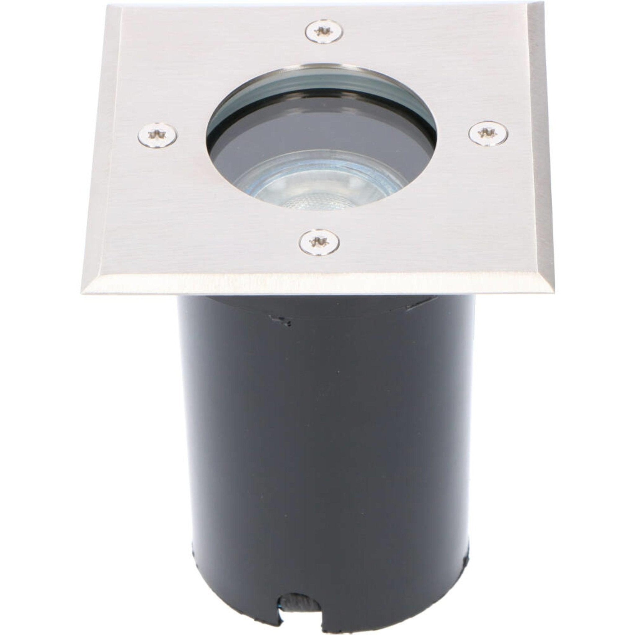 LED's Light RVS LED Grondspot inbouw vierkant - Voor oprit en tuin - IP67 waterdicht - Zilver Grondspotjes led.gl