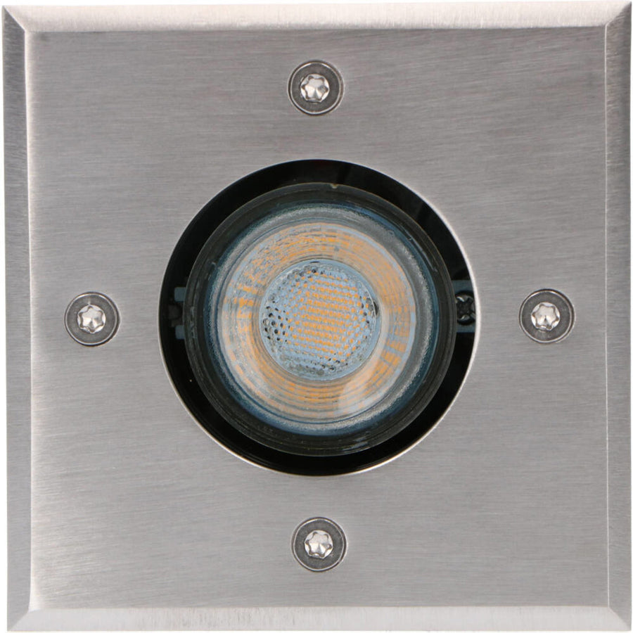 LED's Light RVS LED Grondspot inbouw vierkant - Voor oprit en tuin - IP67 waterdicht - Zilver Grondspotjes led.gl