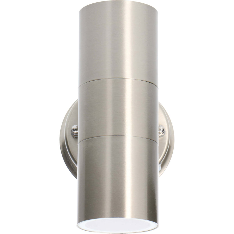 3 pack LED's Light RVS LED Muurlamp Buiten - Spot met 2 x GU10 fitting - Model Catania - IP44 - Zilver Spotjes led.gl