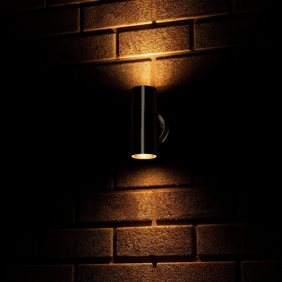 3 pack LED's Light RVS LED Muurlamp Buiten - Spot met 2 x GU10 fitting - Model Catania - IP44 - Zilver Spotjes led.gl