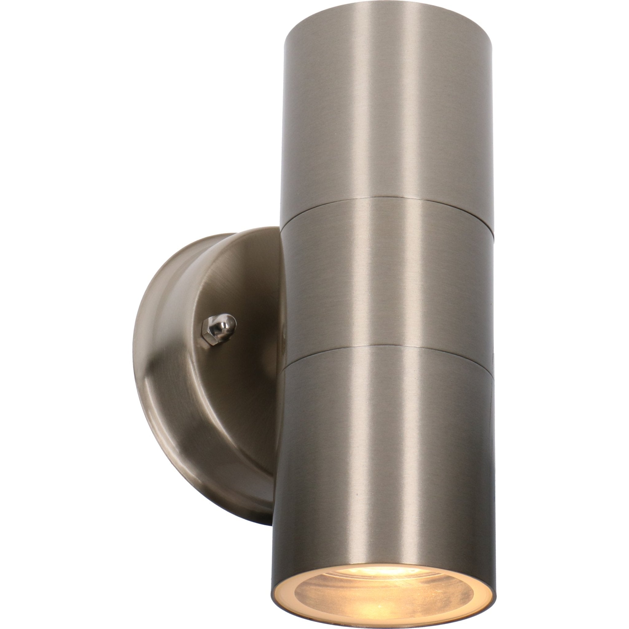 3 pack LED's Light RVS LED Muurlamp Buiten - Spot met 2 x GU10 fitting - Model Catania - IP44 - Zilver Spotjes led.gl