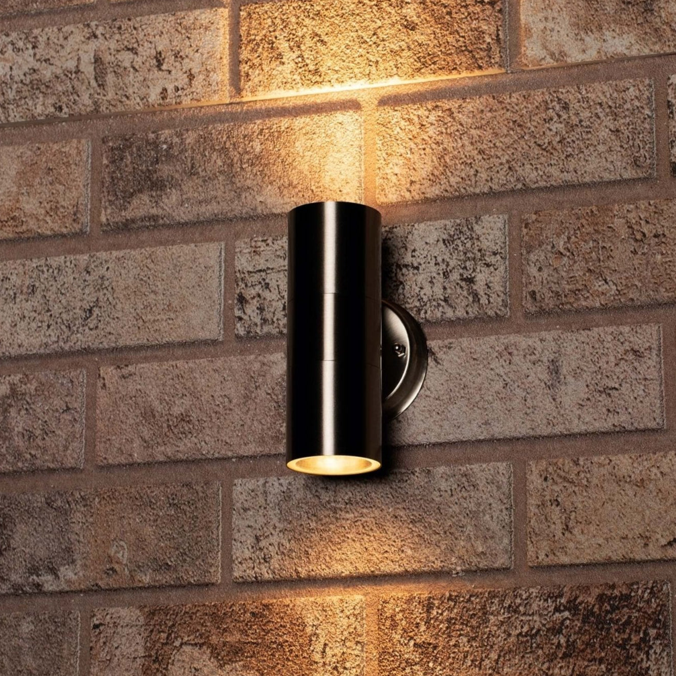 3 pack LED's Light RVS LED Muurlamp Buiten - Spot met 2 x GU10 fitting - Model Catania - IP44 - Zilver Spotjes led.gl