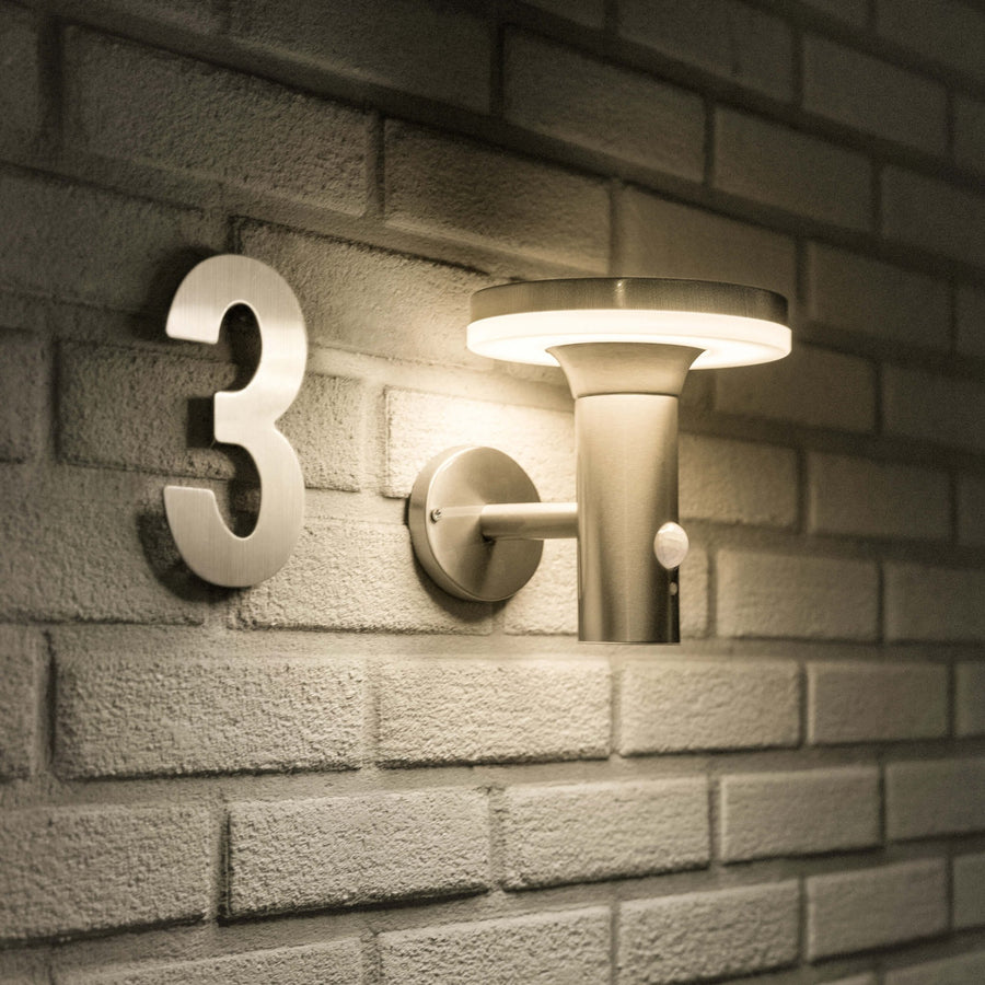 RVS Solar LED Buitenlamp met bewegingssensor - Draadloos - 3 standen - Zilver Buitenlampen led.gl