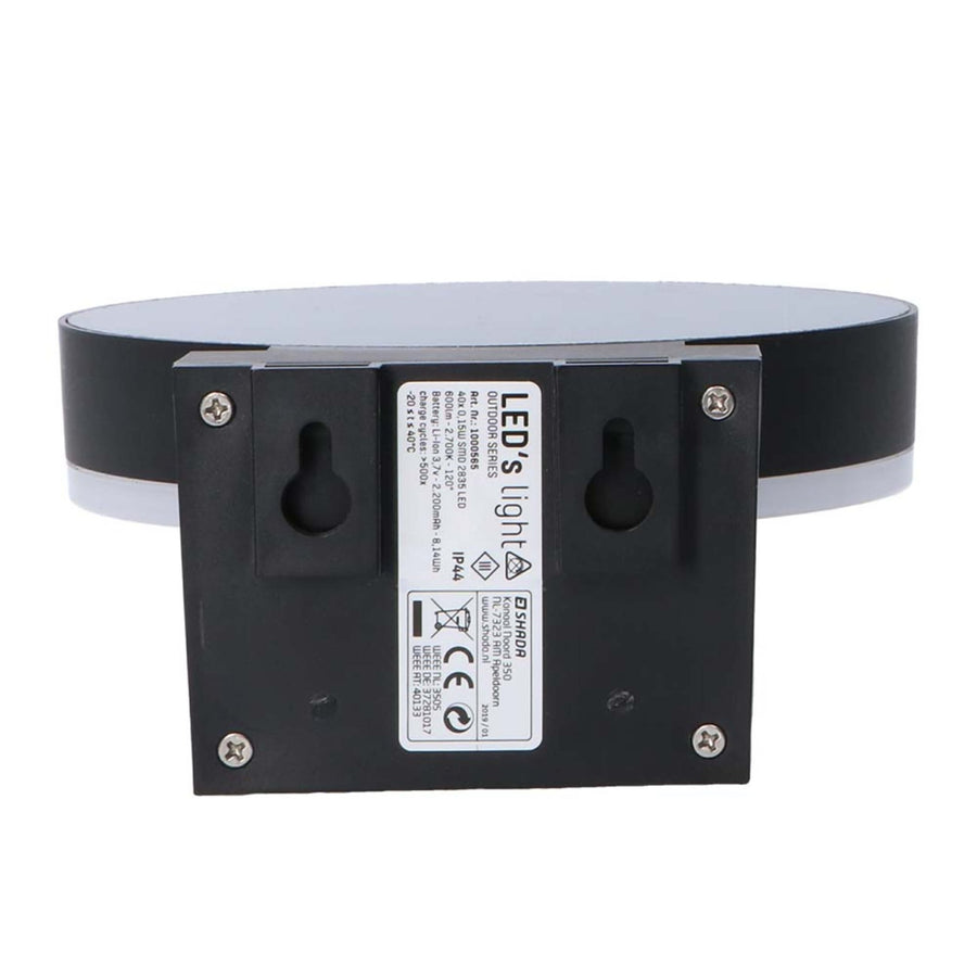 RVS Solar LED Buitenlamp met bewegingssensor - Draadloos - 3 standen - Zwart Buitenlampen led.gl