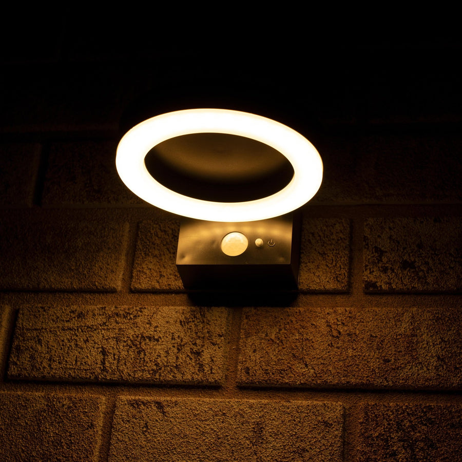 RVS Solar LED Buitenlamp met bewegingssensor - Draadloos - 3 standen - Zwart Buitenlampen led.gl