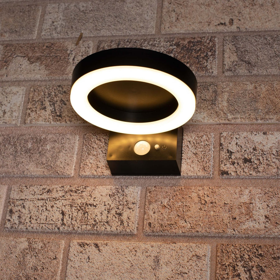 RVS Solar LED Buitenlamp met bewegingssensor - Draadloos - 3 standen - Zwart Buitenlampen led.gl