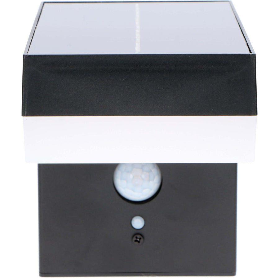 LED's Light RVS Solar LED Muurlamp met Bewegingssensor - Draadloos - Vierkant - 3 standen - Zwart Buitenlampen led.gl
