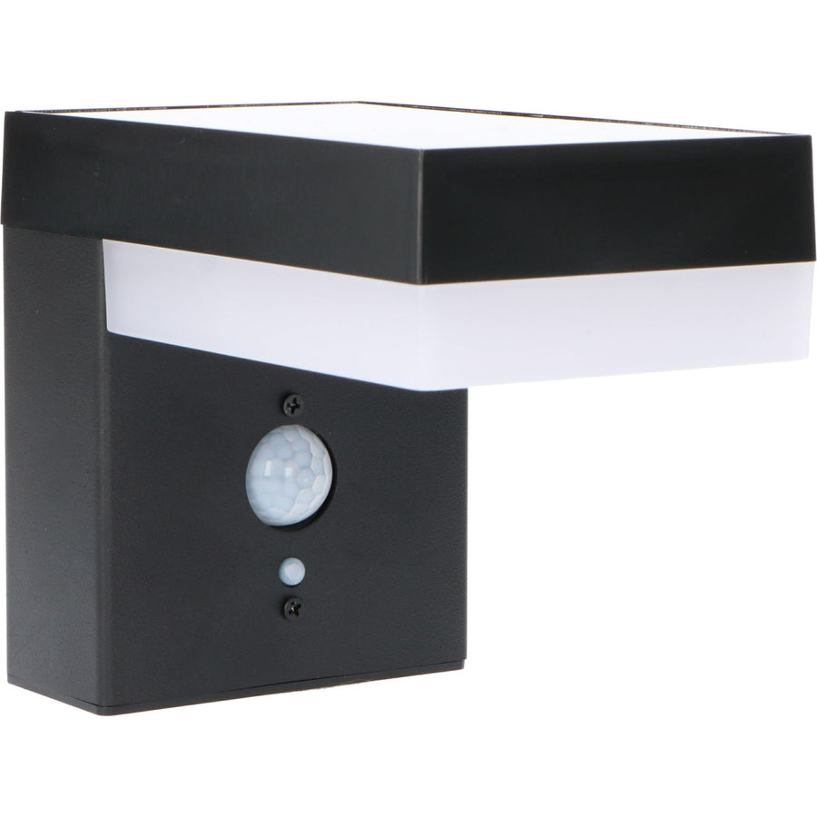LED's Light RVS Solar LED Muurlamp met Bewegingssensor - Draadloos - Vierkant - 3 standen - Zwart Buitenlampen led.gl