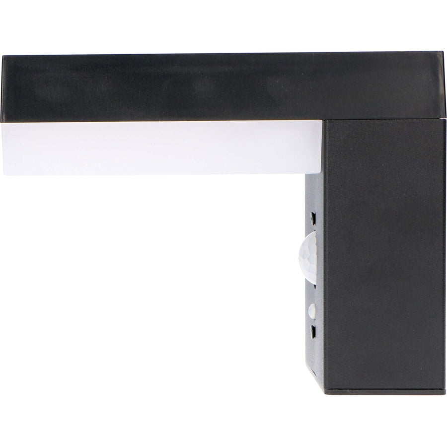 LED's Light RVS Solar LED Muurlamp met Bewegingssensor - Draadloos - Vierkant - 3 standen - Zwart Buitenlampen led.gl