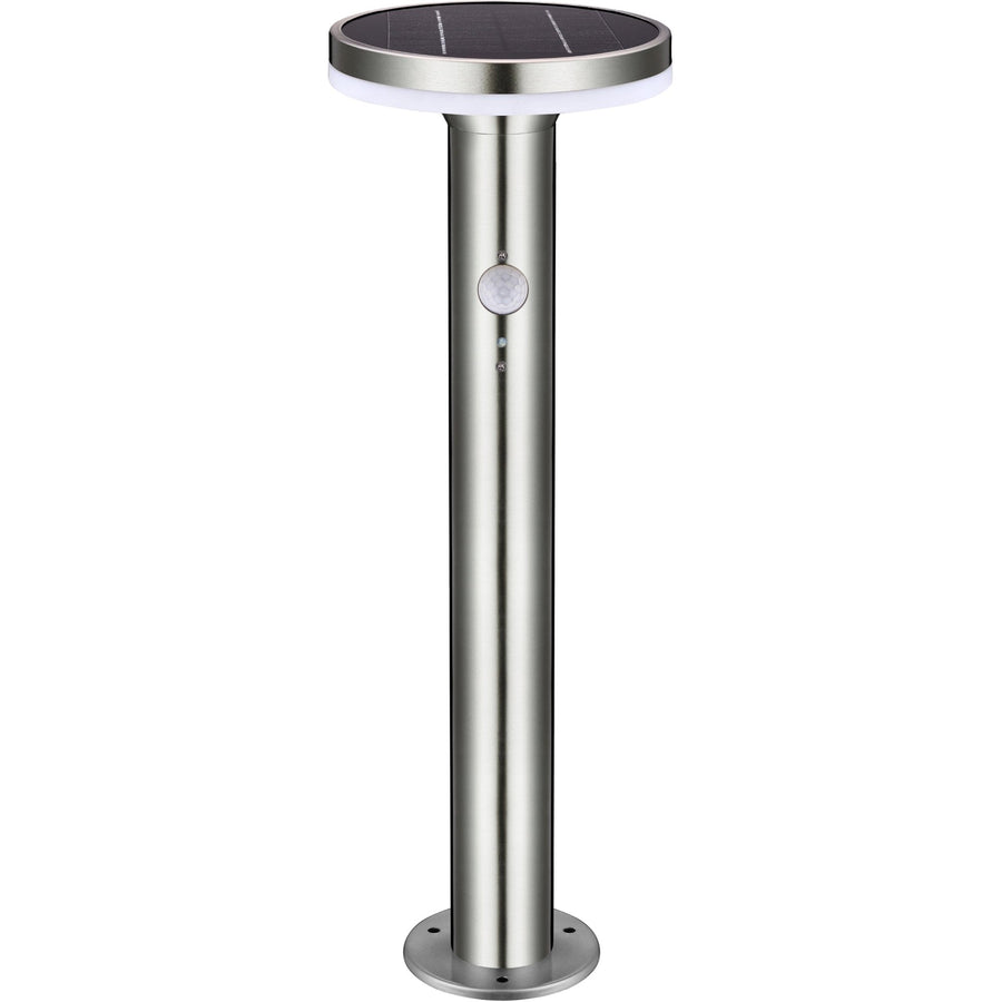 LED's Light RVS Solar LED Tuin Lantaarnpaal met Bewegingssensor - Draadloos - 3 standen - Zilver Lantaarns led.gl