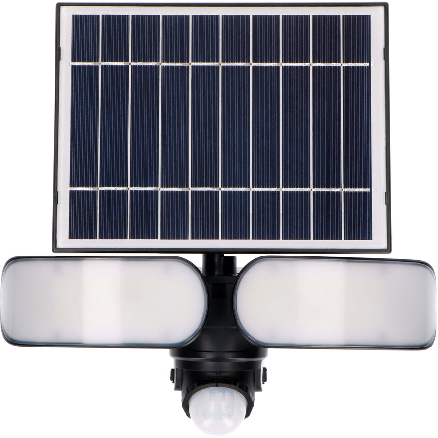 LED's Light Solar LED Buitenlamp met Bewegingssensor - 2 lichts - Automatisch aan/uit - Afneembaar paneel - Zwart Buitenlampen led.gl