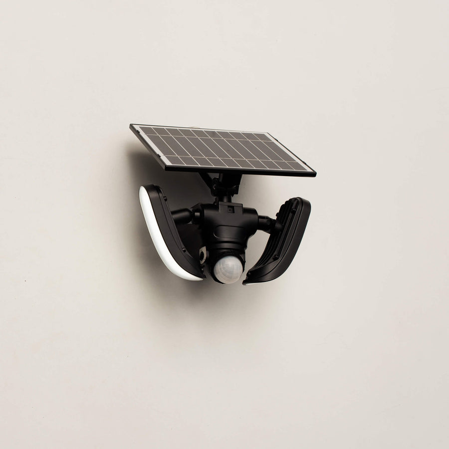 LED's Light Solar LED Buitenlamp met Bewegingssensor - 2 lichts - Automatisch aan/uit - Afneembaar paneel - Zwart Buitenlampen led.gl
