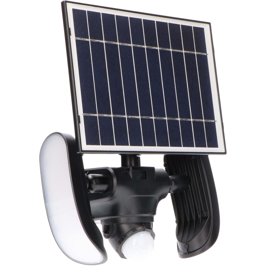 LED's Light Solar LED Buitenlamp met Bewegingssensor - 2 lichts - Automatisch aan/uit - Afneembaar paneel - Zwart Buitenlampen led.gl