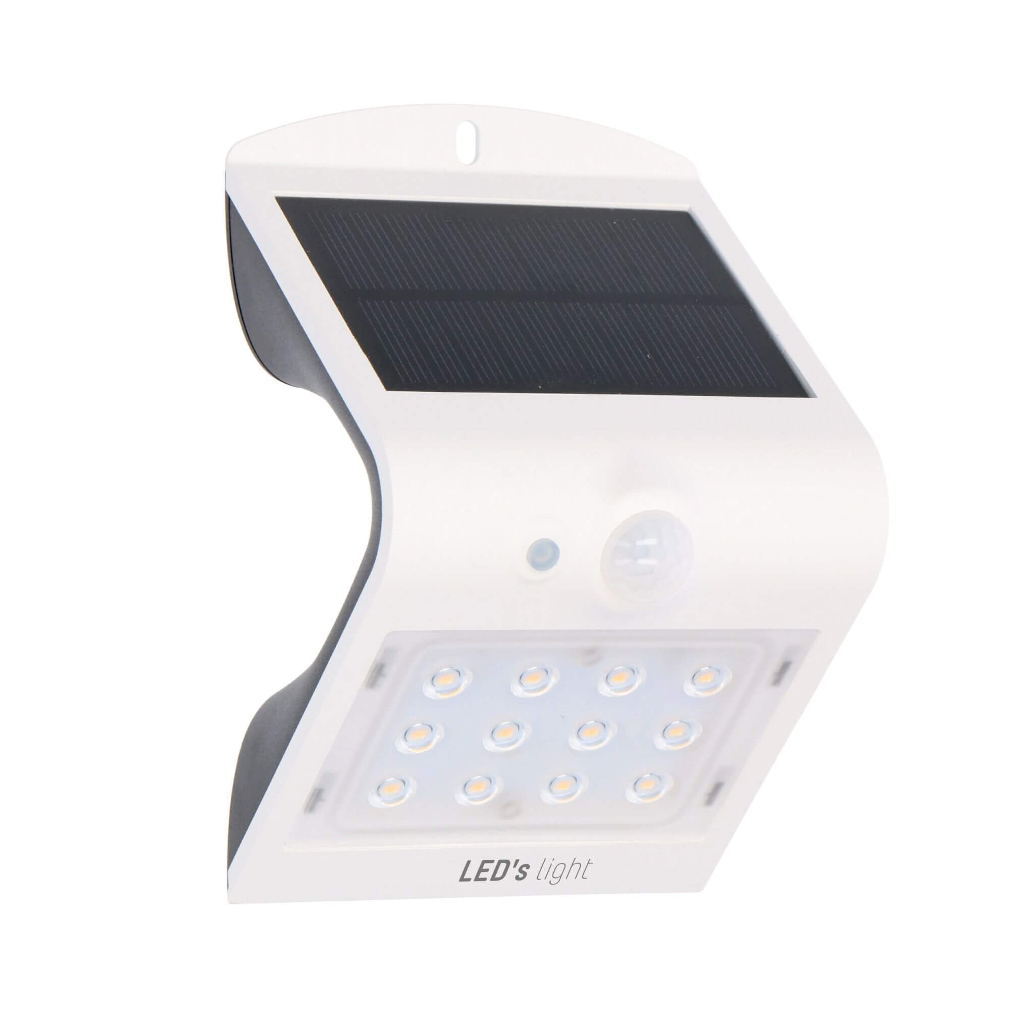 LED's Light Solar LED Wandlamp met Bewegingssensor 220 - 3 lichtstanden - Automatisch aan/uit - Wit Buitenlampen led.gl
