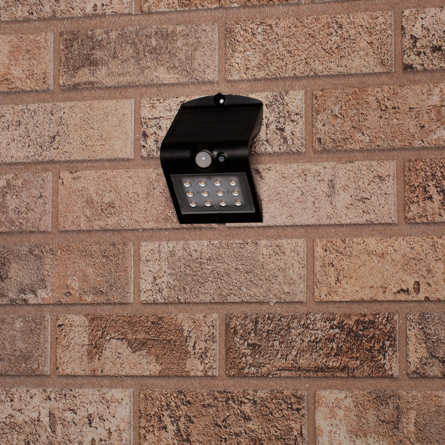 LED's Light Solar LED Buitenlamp met Bewegingssensor 220 - 3 lichtstanden - Automatisch aan/uit - Zwart Buitenlampen led.gl
