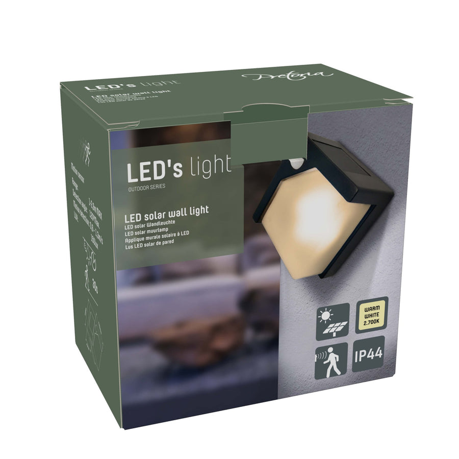 LED's Light Solar LED Buitenlamp met Bewegingssensor - Draadloos op zonne-energie - Zwart - IP44 Buitenlampen led.gl