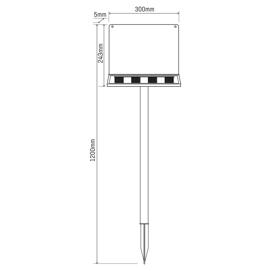 LED's Light Solar LED Display Schrijfbord Buiten - Draadloos op zonne-energie - Incl. Stift Schrijfborden led.gl