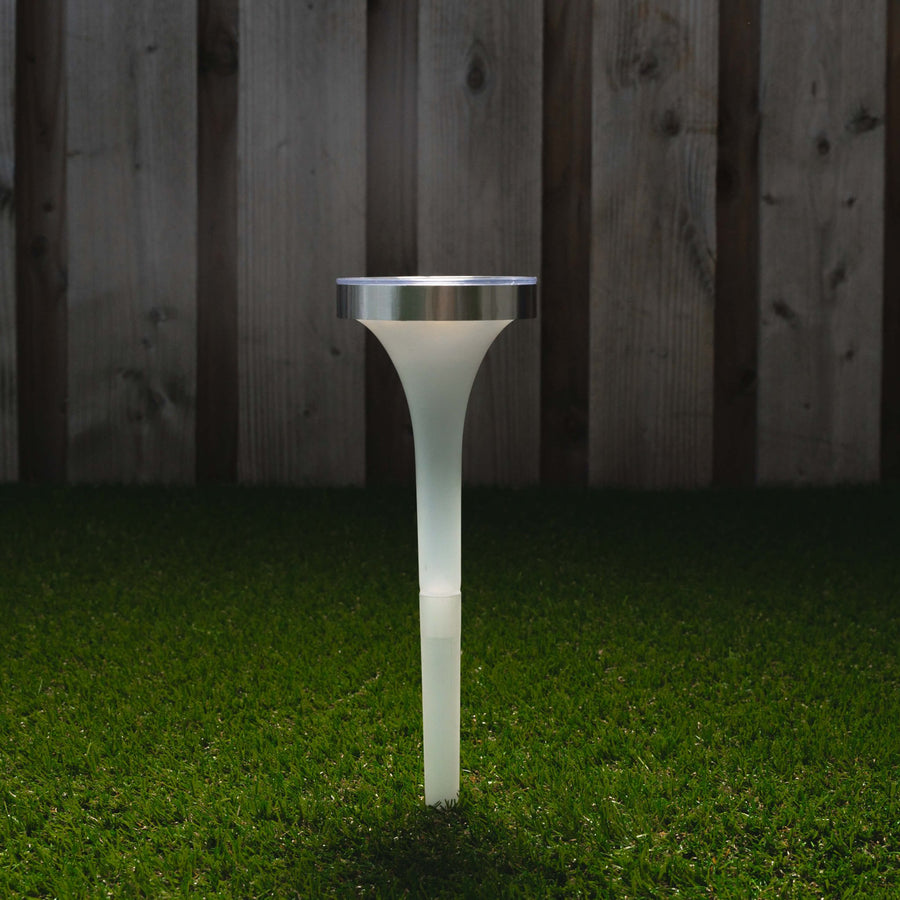 Solar LED Prikspot met sensor - Warm wit + RGB - Auto aan/uit - Tours - 32 cm Prikspotjes led.gl