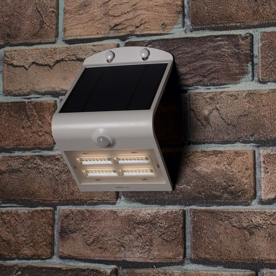LED's Light Solar LED Wandlamp met Bewegingssensor 400 - 3 lichtstanden - Automatisch aan/uit - Wit Wandlampen led.gl