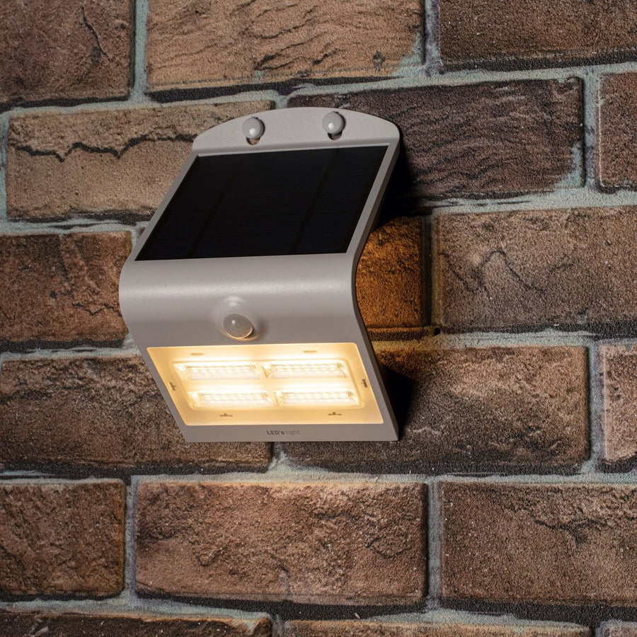 LED's Light Solar LED Wandlamp met Bewegingssensor 400 - 3 lichtstanden - Automatisch aan/uit - Wit Wandlampen led.gl
