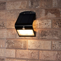 LED's Light Solar LED Buitenlamp met Bewegingssensor 400 - 3 lichtstanden - Automatisch aan/uit - Zwart Wandlampen led.gl