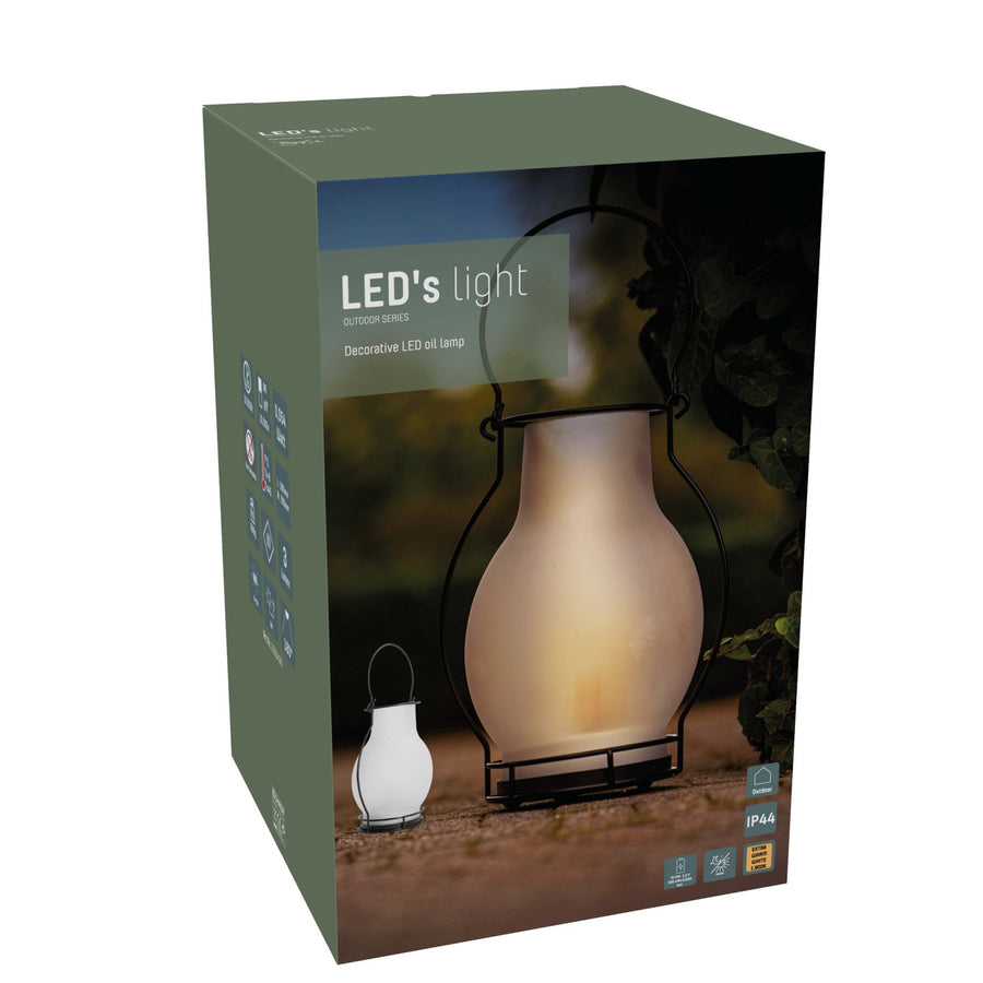 Solar Olielamp op zonne-energie met sensor - Automatisch aan/uit - Draadloos - 28 cm Buitenlampen led.gl