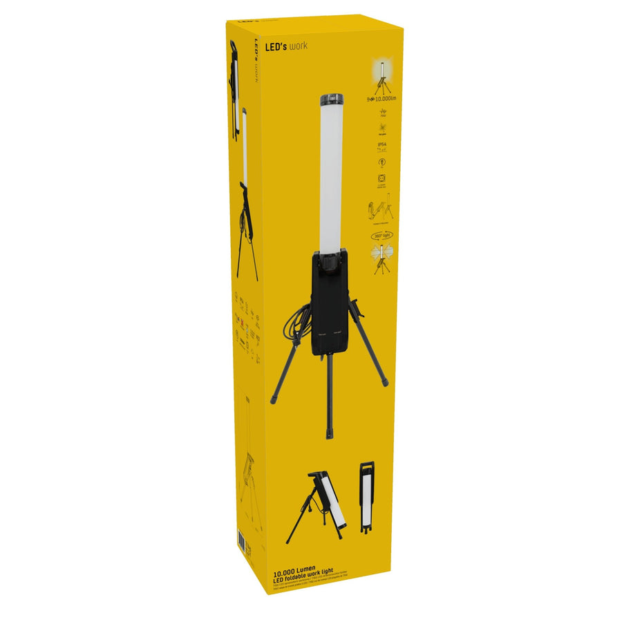 LED's Work Toren Bouwlamp 10000 - 360° gelijkmatige lichtverspreiding - IP54 waterdicht - 70W Bouwlampen led.gl