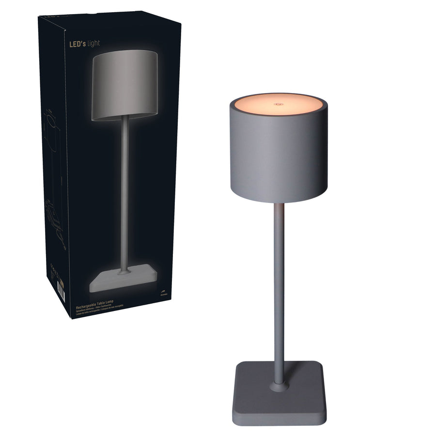LED's Light Oplaadbare LED Tafellamp - Dimbaar via aanraking - Binnen en buiten - Grijs Tafellampenen led.gl