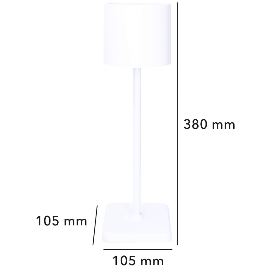 LED's Light Oplaadbare LED Tafellamp - Dimbaar via aanraking - Binnen en buiten - Wit Tafellampenen led.gl