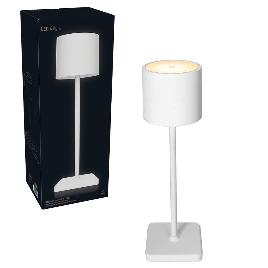 LED's Light Oplaadbare LED Tafellamp - Dimbaar via aanraking - Binnen en buiten - Wit Tafellampenen led.gl