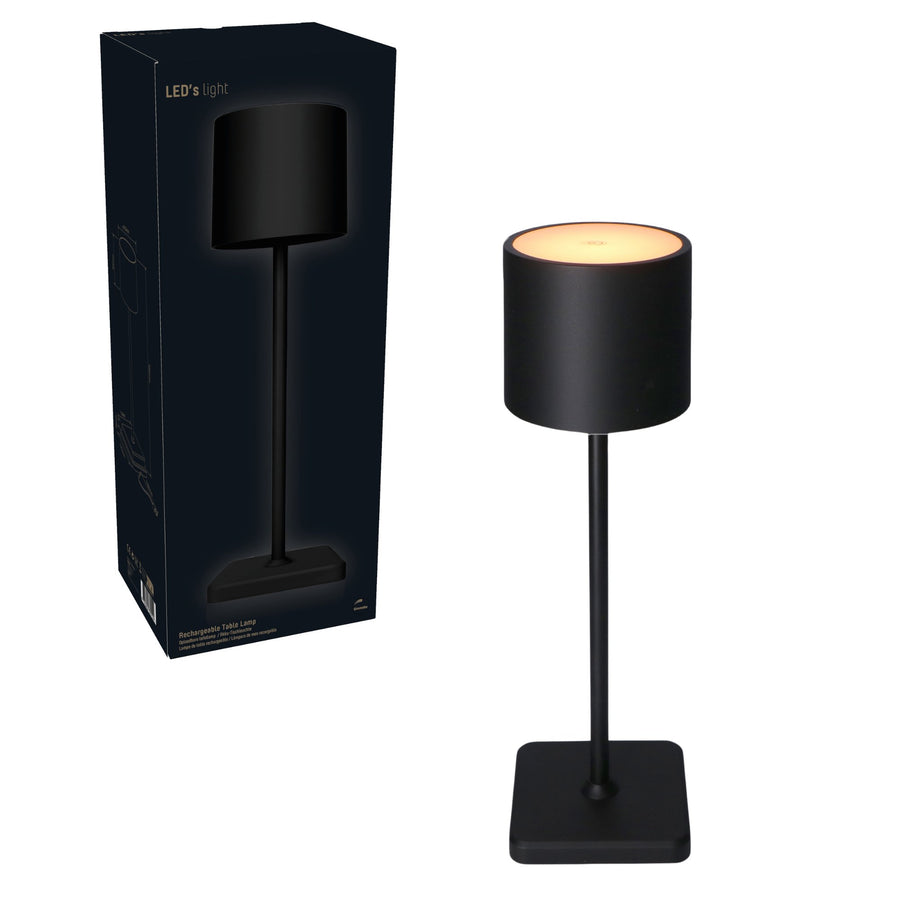 LED's Light Oplaadbare LED Tafellamp - Dimbaar via aanraking - Binnen en buiten - Zwart Tafellampen led.gl