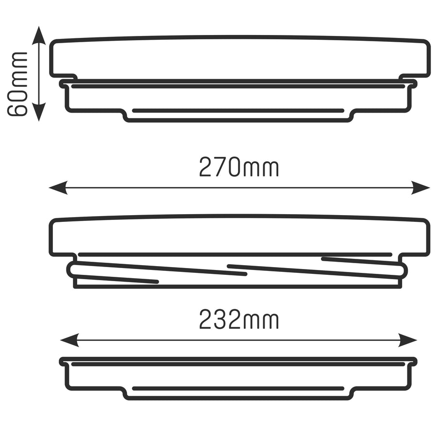 LED's Light Universele Plafondlamp 1200 - Ø 27 cm - Koel wit (4000K) - Spatwaterdicht IP44 Plafondlampen led.gl