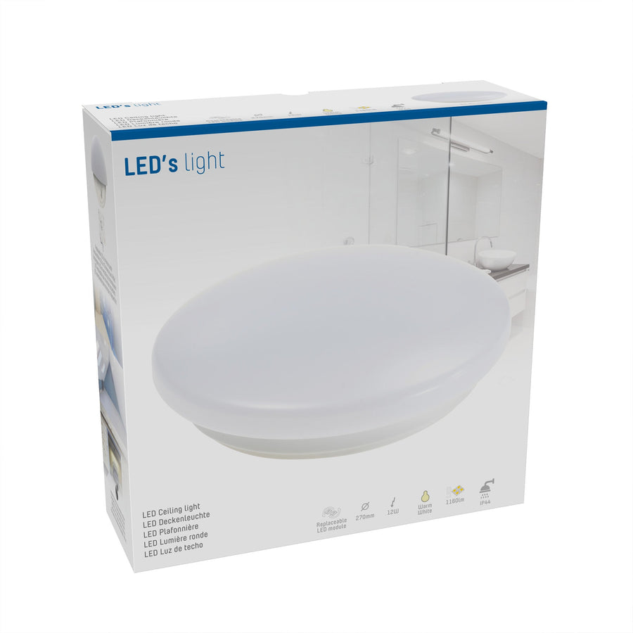 LED's Light Universele Plafondlamp 1160 - Ø 27 cm - Warm wit (3000K) - Spatwaterdicht IP44 Plafondlampen led.gl